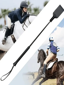 Equestrian Whip - Features A Non-Slip Woven Handle With Wrist Strap, Some With Red Decorations - Suitable For Equestrian Training, Riding Assistance, And Dog Training, Can Be A Gift For Multiple Occasions - British Equestrian Whip, Riding Whip, Equestrian Aid, Riding Stick, Equestrian Training Accessory, Outdoor Training Whip, Durable Whip, Non-Slip Handle Whip, Holiday Gift Whip, Whip For Riders