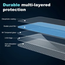 3Pcs Tempered Glass Compatible With Realme C71 C73 C75 C60 C61 C65 C67 C51 C53 C55 12 14 GT 7T 7 8 Pro Screen Protector Full Cover Glue Screen Glass Ultrasonic Fingerprint Unlocking - Clear - View 4