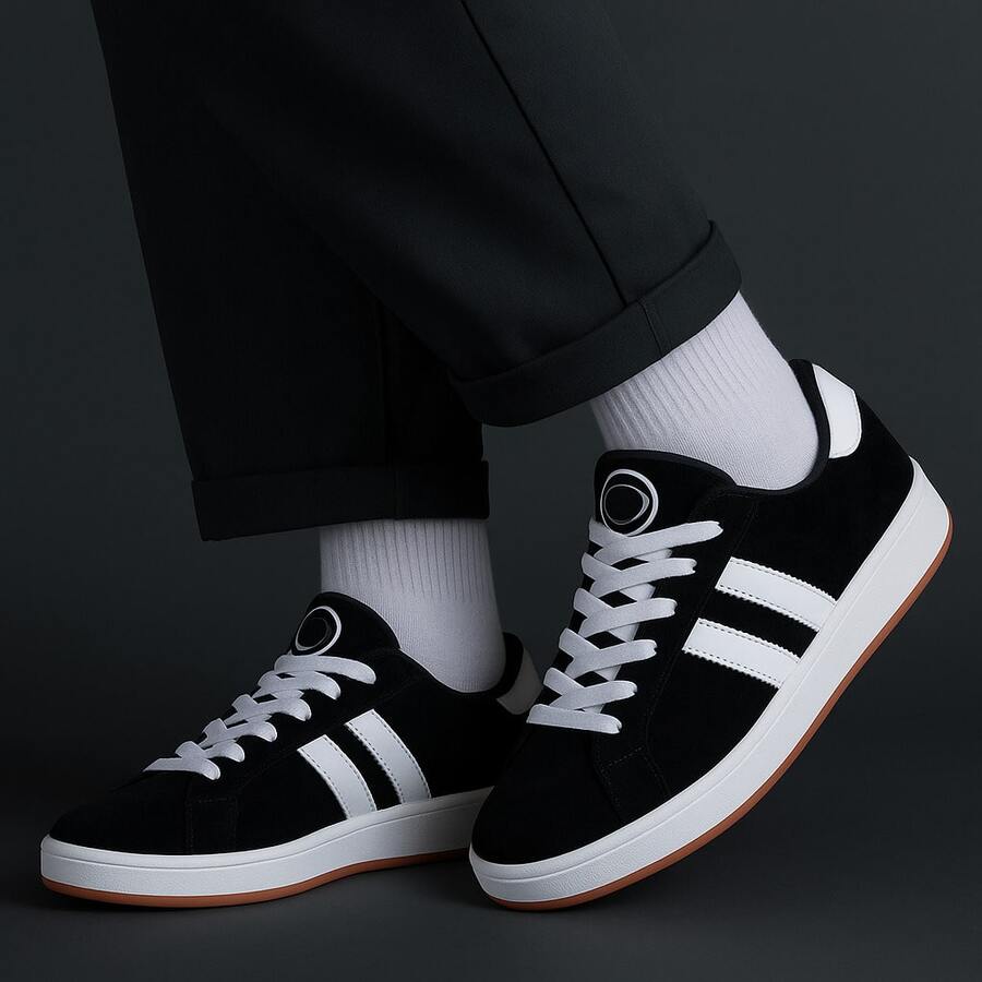 Sneakers For A Casual Urban Look With A Timeless And Practical Street Style. - 黑色 - 查看 1