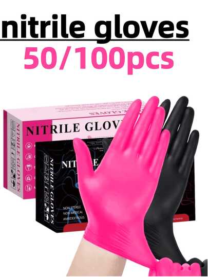 Găng tay nitrile dùng một lần, nhiều màu sắc, bền và sử dụng lâu dài, thích hợp để vệ sinh các sản phẩm và dụng cụ gia đình.