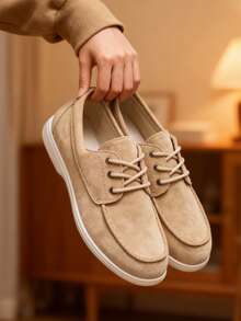 Zapatos de hombre para invierno, mocasines suaves, zapatillas casuales cómodas para uso en exteriores