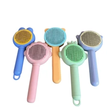 Pente Agulha Para Animais De Estimação Escova Pet Gato Cão Cachorro Remove Pelo Solto Massageador - Verde - Visão 10