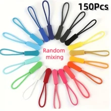 50/100 Pcs Mixed Color Zipper Pull Replacement Tags, Durable Zipper Cord Extender Fixing Clips, Suitable For Suitcases, Backpacks, Jackets, Wallets, Handbags - Assorted Color Zipper Pulls Set - Multicolor - View 23