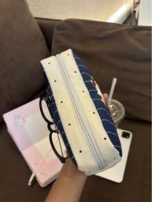 Sanrio 1 件。大容量可爱猫咪铅笔盒/化妆品收纳袋。便携式手持多层护肤品收纳袋，学生文具，返校礼物。 - 彩色 - 查看 7