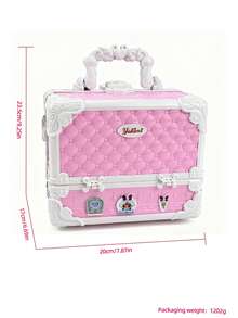 Kids Princess Dress-Up Cosmetic Suitcase Kit - Girls Role Play Makeup Toy, Great Holiday Gift For Christmas - Multicolor - View 3