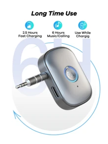 REMAX Mini Bluetooth Receiver With HD Mic; Plug & Play For Car/Home/Office; HiFi Stereo; Hands-Free Call; Multifunctional Wireless Adapter For Car&TV&PC&Speaker&Headsets;Compact & Portable; No Setup Needed;Car Stuff; Car Accessories; Car Essentials - Silver - View 11