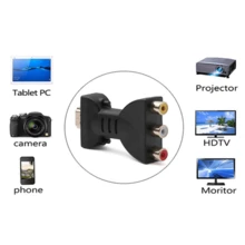 HDTV To 3 RCA Composite AV Adapter, Male To Female Audio Video Converter For TV Monitor, Plug And Play - View 2