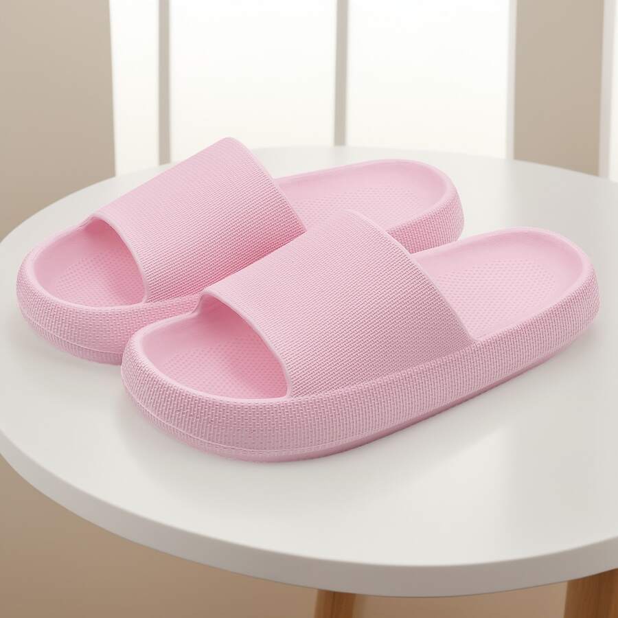 EVA Soft Pillow Slides For Men Non-Slip Indoor Outdoor Home Shower Beach Cloud Slippers - Hồng - Xem 1