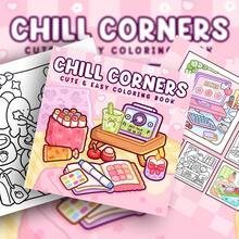 1本《放松角落》：40页，205克厚纸，成人涂色书 - 可爱温馨的场景，助您放松身心，缓解压力，享受文具乐趣，温柔呵护自己。适用于文具、学习用品，是送给女孩、婚礼季、母亲节的完美礼物。 - Chill Corners - 查看 2