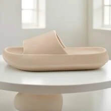 EVA Soft Pillow Slides For Men Non-Slip Indoor Outdoor Home Shower Beach Cloud Slippers - 杏色 - 查看 2