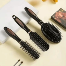 3 pièces Set de brosses à coussin d'air - Comprend une brosse plate, une brosse démêlante et un étui de brosse. Convient aux hommes et aux femmes, pour cheveux mouillés/secs/bouclés/lisses. Brosse à coussin d'air ovale, brosse à friser ronde, brosse à nervures, brosse de mise en forme antistatique. Excellent cadeau pour la famille et les amis - Brosses, peignes, brosses à cheveux, brosse démêlante, brosse boule - Multicolore - Voir 3