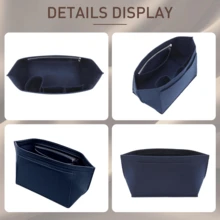 Large Wallet Organizer Insert, Bag With Cup Holder Organizer Bag, Felt Zipper Long Champ Bag Organizer Insert, Suitable For Le Tote Bags And Various Styles - Multicolor - View 3