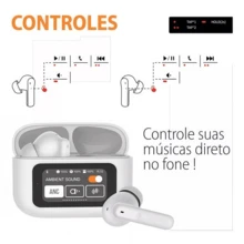 A9 Pro TWS Bluetooth Earphones - Smart Touch, Noise Cancellation And Long Battery Life - trắng - Xem 10