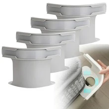 4pcs Invisible Bed Sheet Fasteners With Locks Groove Type Anti Slip Clips Firmly Fix Bed Corners Easy To Install Gray Bed Room Accessories - Xám - Xem 10