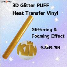 Pegatinas de vinilo con brillo 3D blanco CHEONET - Multicolor, adecuadas para camisetas DIY, bolsas, decoraciones navideñas, suministros para bodas DIY, vinilo de transferencia térmica para todas las máquinas de corte, fácil de cortar - Multicolor - Ver 39