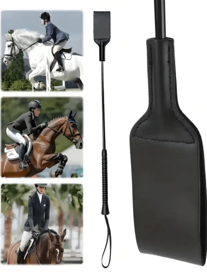 Ridpiska - Har ett halkfritt vävt handtag med handledsrem, vissa med röda dekorationer - Lämplig för ridträning, ridhjälp och hundträning, kan vara en present vid flera tillfällen - Brittisk ridpiska, ridpiska, ridhjälpmedel, ridstav, ridträningstillbehör, utomhusträningspiska, hållbar piska, halkfri piska, piska med högtidligt handtag, piska för ryttare