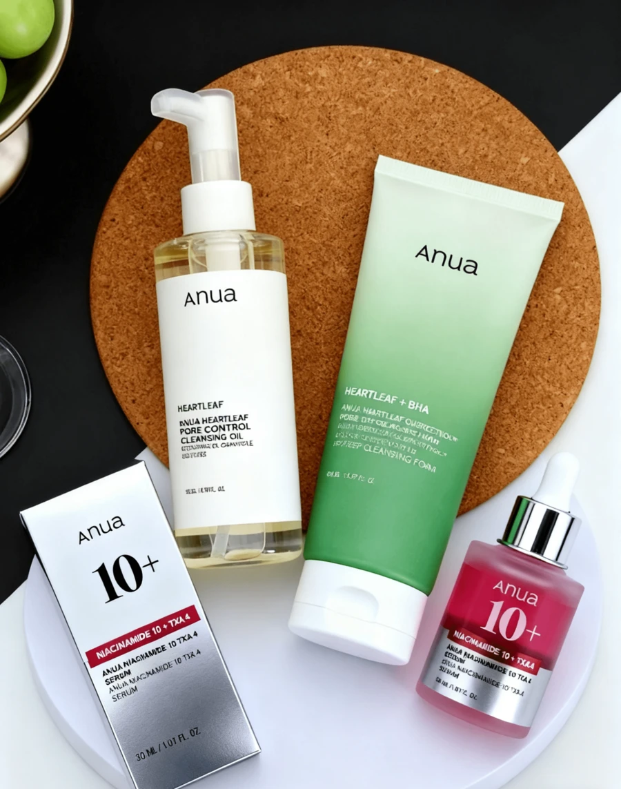 Anua 3-Step Glass Skin Beginner Set, Double Cleansing With Facial Serum, Oil Cleanser & Face Wash With Heartleaf, Daily Routine With Niacinamide, Korean Skincare Set - 3-step Glass Skin Beginner Set - View 1