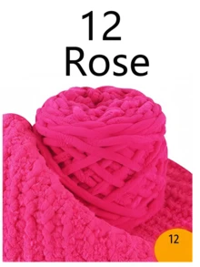 1/3pcs Chunky Chenille Yarn For Knitting, 1 Ply Jumbo Ice Yarn Bulk 100g Skeins, Soft DIY Crochet Thread For Blankets, Slippers, Hats, Scarves Handmade Craft Supplies Christmas Gift - Multicolor - View 19
