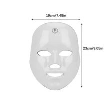Red Light Therapy Mask, Blue And Red Light LED Phototherapy Device, 7-Color LED Facial Skincare Mask, Home USB Rechargeable, Portable. - 白色 - 查看 4