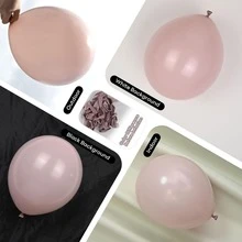 Pastel Pink And White Balloons, 10Inch 50PCS Light Baby Pink Beige Cream White With Clear Latex Balloon For Girls Birthday Bachelorette Party Bridal Baby... - Multicolor - View 5