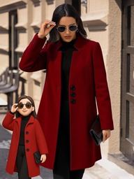 Abrigo elegante de forro polar verde para mujer, chaqueta con botones en las mangas, diseño clásico inspirado en el esmoquin para otoño/invierno, lavar a mano y en seco.