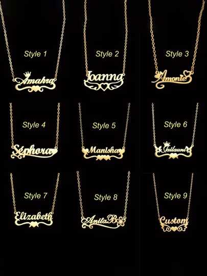 1pc Custom Name Necklace, Multiple Styles To Choose From, Personalized Stainless Steel Jewelry, Heart-Shaped Crown Pendant, Stylish Gift, Suitable As A Mother's Day Or Christmas Gift, Accessory.