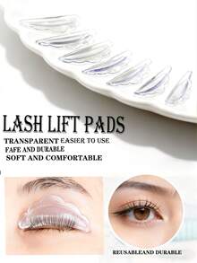 Self-Adhesive Eyelash Lift Kit: 10 Shields In 5 Sizes, No Glue Needed, Reusable Curling Rods For Lash LaminationSelf-Adhesive Eyelash Lift Kit: 10 Shields In 5 Sizes, No Glue Needed, Reusable Curling Rods For Lash Lamination - Clear - View 6
