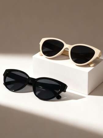 1 Pair Cat Eye Small Frame Fashion Decorative Glasses, Korean Minimalist Classic Elegant Luxurious Personalized High-End Slim, Essential Daily Wear Item