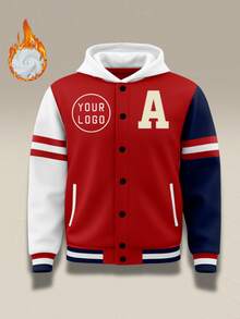 定制棒球夹克，男女通用休闲棒球夹克，印花字母和数字，适合冬季穿着，可定制圣诞节服装，男女皆宜的节日礼物