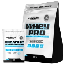 BODY NUTRY SUPLEMENTOS Body Nutry Whey Pro Kit, 900g Refill + Body Nutry Creatine Monohydrate, 300g Refill Boost Your Results With The Body Nutry Complete Supplements Kit!  Whey Protein: High Quality Protein To Support Muscle Growth And Efficient Recovery. Creatine Monohydrate: Pure Creatine To Increase Strength And Performance In Training. Benefits: Muscle Building: Whey Pro Provides Essential Amino Acids To Promote Muscle Growth And Recovery. Increased Strength And Performance: Creatine Monohydrate Improves Performance In High-Intensity Exercises. Efficient Recovery: With The Combination Of Protein And Creatine, Your Body Recovers Faster And You Are Ready For Your Next Workout. Perfect For: Athletes And Those Who Practice Physical Activities Looking To Improve Performance And Results. Anyone Who Wants Complete Supplementation To Support Muscle Growth And Increase Strength. - 查看 1