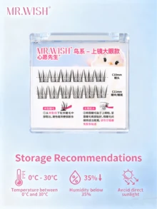 12 Clusters Animal Series - Bird Series - Big Eye Photogenic Travel Lashes Recommended Curling Segmented New Beginners Glue-Free Single Cluster Natural Cartoon Eye False Eyelashes MR.WISH - C - View 8
