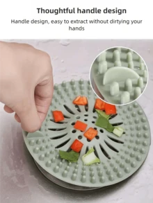 1pc Shower Hair Catcher Plug, Shower Drain, Silicone Bathtub Drain Cover, Easy To Install And Clean, Suitable For Bathroom, Bathtub And Sink, Bathroom Decor, Autumn Decor, Back To School Decor - Multicolor - View 5