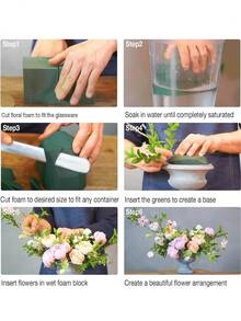 10pcs Floral Foam, Green Wet & Dry Floral Foam, Suitable For Fresh Or Artificial Flowers, Florist Supplies, Applicable For Wedding, Birthday And Home Decor, Autumn Bedroom Decor, Autumn Room Decor, Autumn Home Decor, Wedding Supplies - Multicolor - View 9