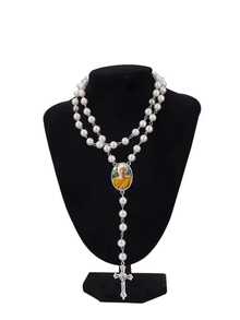 Personalized Cross Photo Rosary Beads, Can Customize Your Photo, A Unique Commemorative Necklace For Any Occasion, Especially For Women - Multicolor - View 8