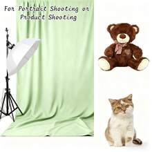 Pea Green Photography Backdrop Cloth, Light Green Shooting Background Cloth, Seamless Light Green Paper Photography Backdrop, Party Birthday Curtain (Excluding Stand And Clips) - Bean Green - View 2