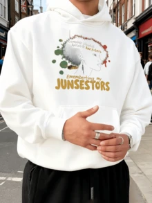Sudadera con capucha para hombres, diseño básico de primavera y otoño, siempre una pieza faltante en el guardarropa - Blanco - Ver 8