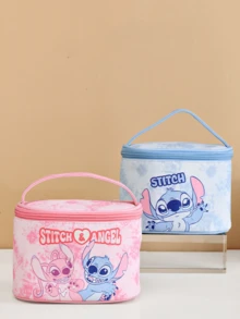 Túi đựng mỹ phẩm tròn màu xanh dương hình Stitch, thiết kế nhân vật hoạt hình Kawaii, nội thất rộng rãi và ngăn nắp, khóa kéo và đường may chắc chắn, túi đựng đồ vệ sinh cá nhân tiện dụng khi đi du lịch, màu sắc tươi tắn không phai, vật dụng không thể thiếu cho fan, đồ dùng trang điểm hàng ngày thiết yếu, món quà sinh nhật dễ thương cho bạn gái, người yêu thích mỹ phẩm, hộp đựng đồ trang điểm di động đa năng. - Màu xanh lam - Xem 8
