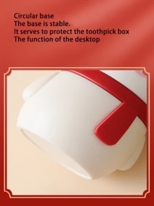 1pc Cute Rabbit Toothpick Holder, Creative Automatic Pop-Up Toothpick Box, Cartoon Stylish Pressure Toothpick Canister - Multicolor - View 7