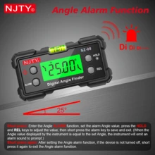NJTY 数字量角器、数字角度计、背光液晶角度仪、水平仪、磁性底座迷你倾角仪