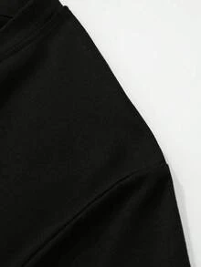 Men's T-Shirt, Classic Graphic T-Shirt, Soft And Comfortable T-Shirts For Men, Script Logo, 180g, 100% Cotton - Black - View 4