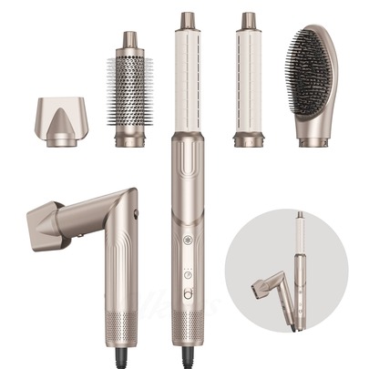 UKLISS Conjunto de Escova de Ar Quente Dobrável de Alta Velocidade, Inclui Ferro de Ondular, Escova Alisadora e Motor Sem Escovas de 110.000 RPM com 200 Milhões de Íons Negativos, 4 Configurações de Temperatura Adequadas para Todos os Tipos de Cabelo, Aquecimento Rápido de Alta Potência e Longa Duração, Ferramenta Multifuncional de Penteado, Portátil e Conveniente para Viagens