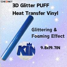 Pegatinas de vinilo con brillo 3D blanco CHEONET - Multicolor, adecuadas para camisetas DIY, bolsas, decoraciones navideñas, suministros para bodas DIY, vinilo de transferencia térmica para todas las máquinas de corte, fácil de cortar - Multicolor - Ver 42