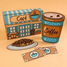 DIY Children's Quiet Book Toy For Sushi Restaurant Role Play, Family Educational Puzzle Toy, 3D Sticker Scenes Handmade Craft Activity Book - Multicolor - View 9