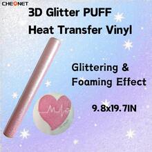 Pegatinas de vinilo con brillo 3D blanco CHEONET - Multicolor, adecuadas para camisetas DIY, bolsas, decoraciones navideñas, suministros para bodas DIY, vinilo de transferencia térmica para todas las máquinas de corte, fácil de cortar - Multicolor - Ver 41