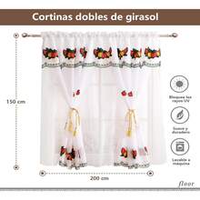Kitchen Window Curtains - APPLE - View 2