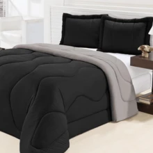 Comforter Sets - Negro con gris - Ver 3