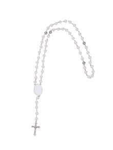 Personalized Cross Photo Rosary Beads, Can Customize Your Photo, A Unique Commemorative Necklace For Any Occasion, Especially For Women - Multicolor - View 9