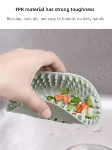 1pc Shower Hair Catcher Plug, Shower Drain, Silicone Bathtub Drain Cover, Easy To Install And Clean, Suitable For Bathroom, Bathtub And Sink, Bathroom Decor, Autumn Decor, Back To School Decor - Multicolor - View 6