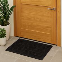 Entrance Door Mat Kit 40 X 60 Cm Non-Slip Rubber 1 Or 2 Pieces Decorative Slim Habitat - 黑色 - 查看 1