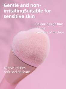 1pc Heart-Shaped Makeup Brush Set, Blush Brush, Foundation Brush, ABS Resin Handle, Soft Texture, Multi-Functional Makeup Tool, Gentle On Skin, Suitable For All Skin Types,Giveaways - Multicolor - View 2